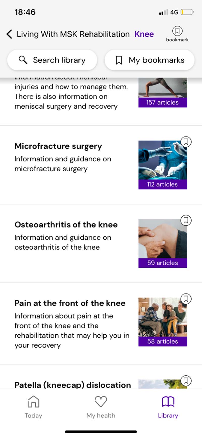 Patient app library